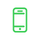 Green icon of a smartphone 2
