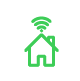 Icon for a home with WiFi